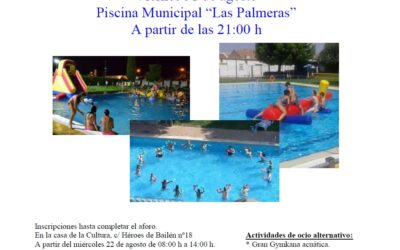 TODO PREPARADO PARA LA FIESTA ACUÁTICA PARA ADULTOS “VIVE LA NOCHE”