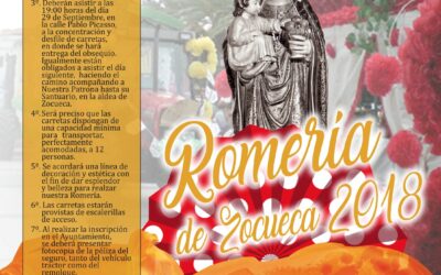 PLAZO DE INSCRIPCIÓN DE CARRETAS PARA LA  ROMERÍA DE ZOCUECA 2018