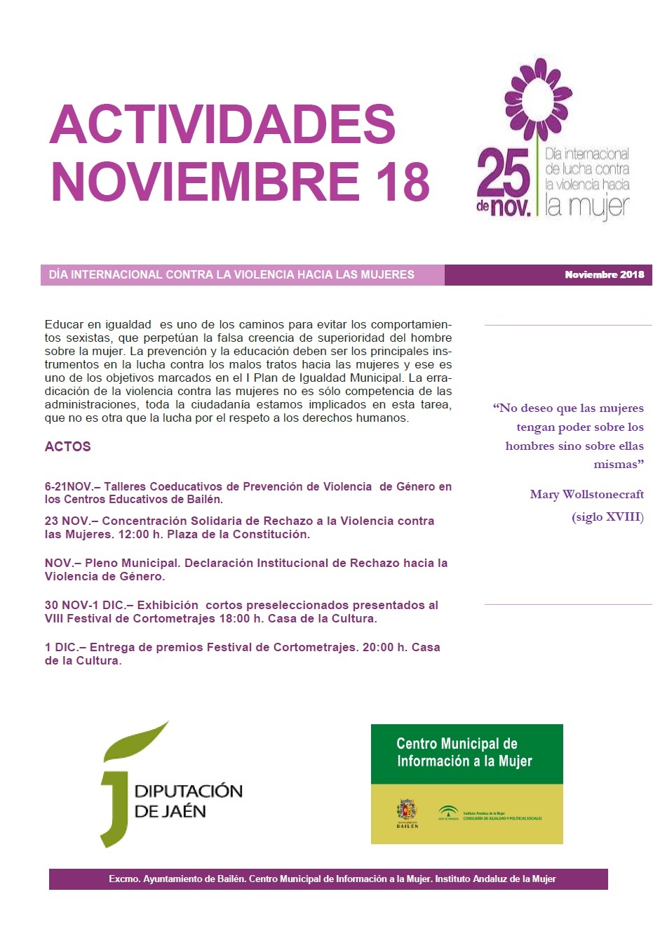 Cartel actos 25 n 18