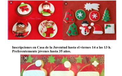 EL AYUNTAMIENTO CONVOCA UN TALLER DE GALLETAS DE NAVIDAD DECORADAS CON FONDANT PARA JÓVENES