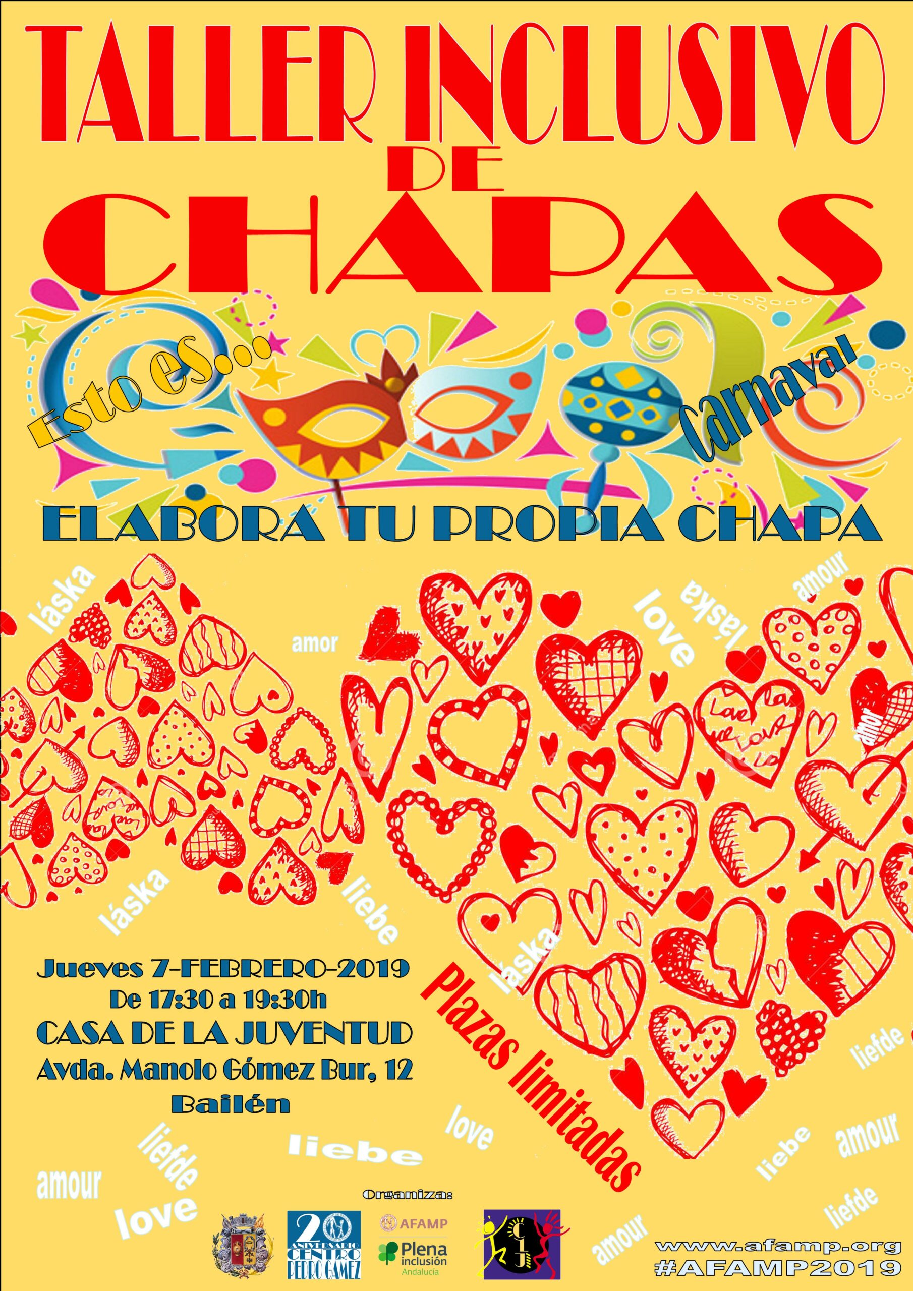 cartel taller chapas enamorados-carnaval2019