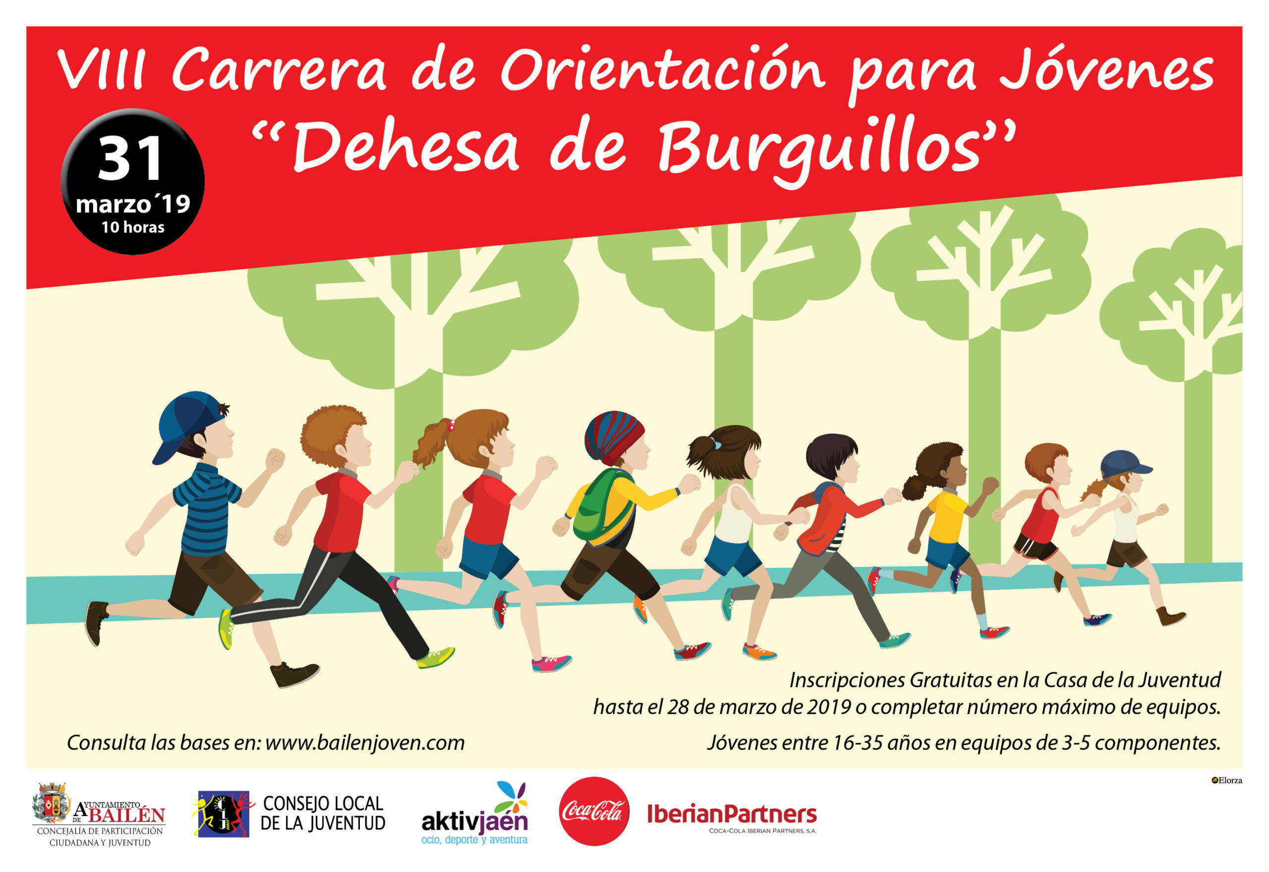Cartel de la VIII Carrera de Orientación para Jóvenes