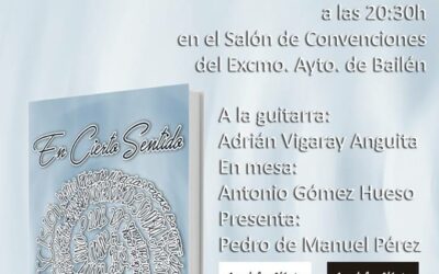EL VIERNES JUAN RISUEÑO PRESENTA SU LIBRO  “EN CIERTO SENTIDO”