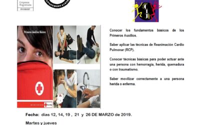 CURSO GRATUITO DE PRIMEROS AUXILIOS PARA JÓVENES