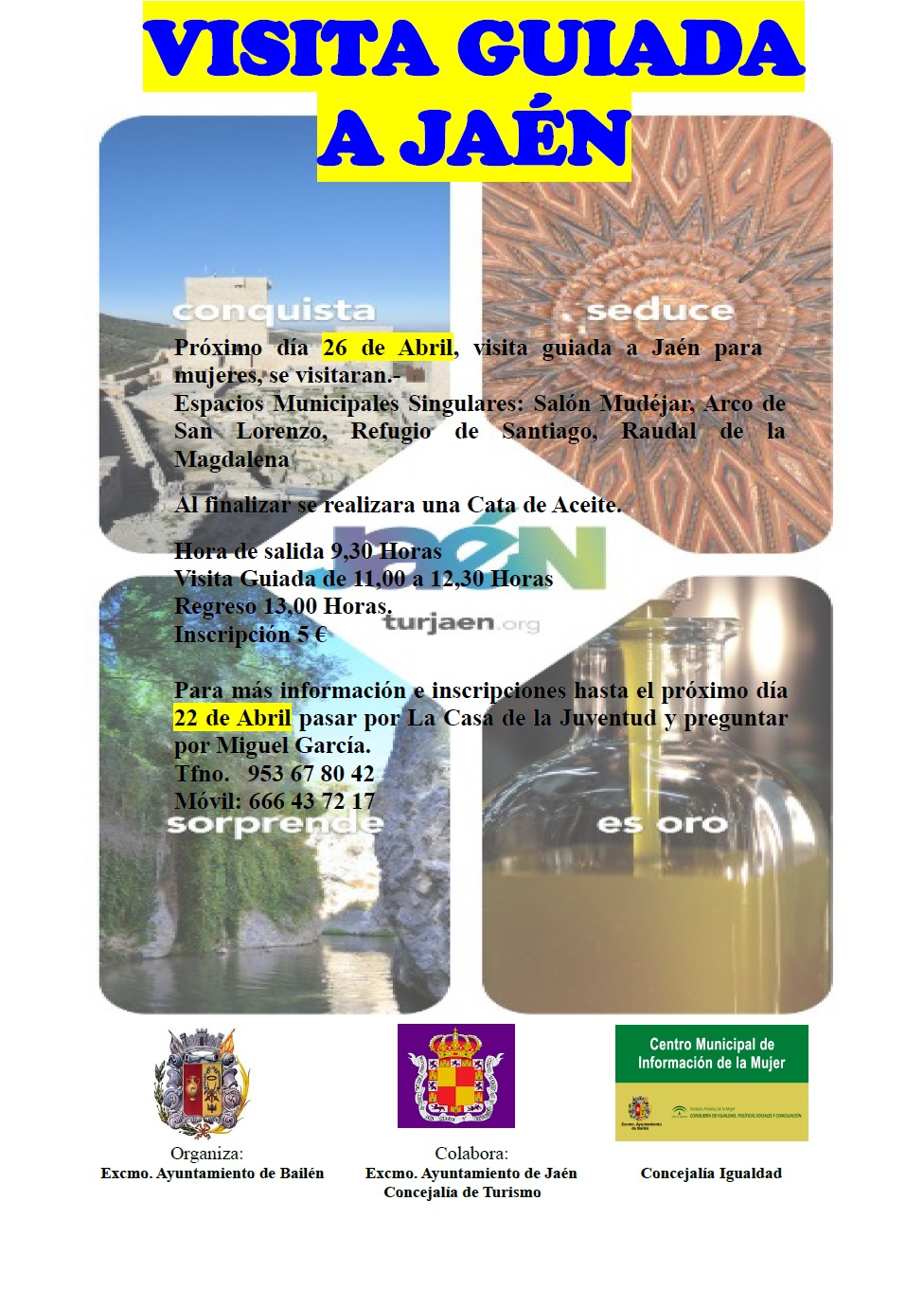 Cartel visita guiada Jaén