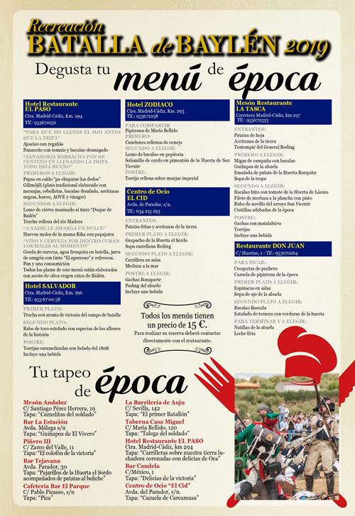 Tapas y menús de época WEB