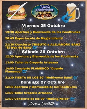 HORARIO DE ACTIVIDADES DEL FOODTRUCK FESTIVAL