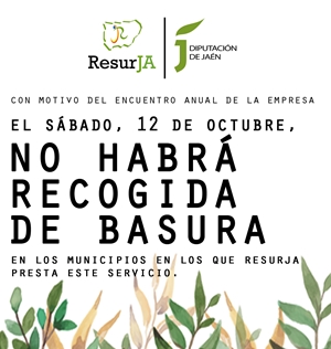 NO HABRÁ RECOGIDA DE BASURA EL SÁBADO 12 DE OCTUBRE