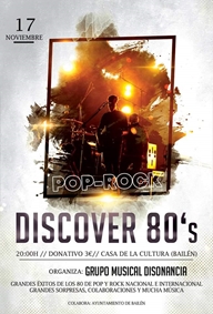 CONCIERTO DE MÚSICA POP Y ROCK DE LOS 80