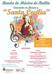 LA BANDA DE MÚSICA DE BAILÉN OFRECE  EL CONCIERTO EN HONOR A SANTA CECILIA