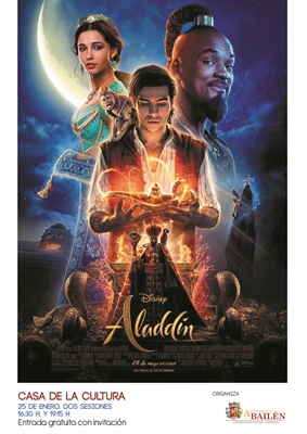 DOBLE SESIÓN DE ALADDÍN, LA PELÍCULA, EN LA CASA DE LA CULTURA