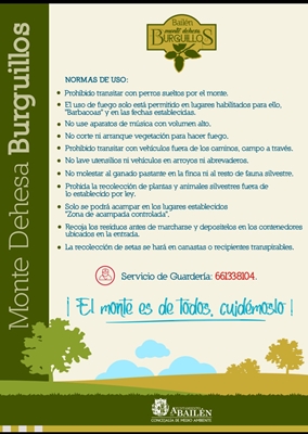 NORMAS DE USO DE LA DEHESA DE BURGUILLOS