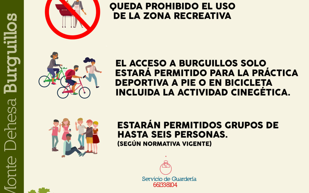EL MONTE DEHESA BURGUILLOS SE PODRÁ UTILIZAR SÓLO PARA LA PRÁCTICA DEPORTIVA