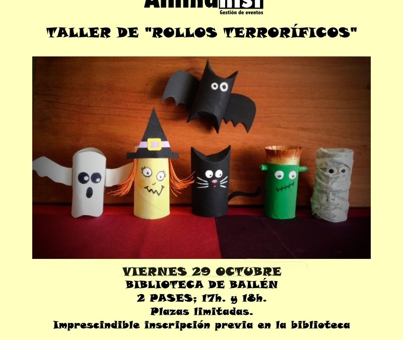 Taller de Rollos Terroríficos en la Biblioteca para festejar Halloween