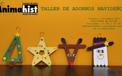 Taller de adornos navideños en la Biblioteca Municipal Baécula