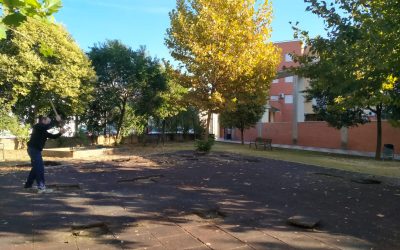 Obras de mejora en la zona de juegos infantiles del Parque de Europa