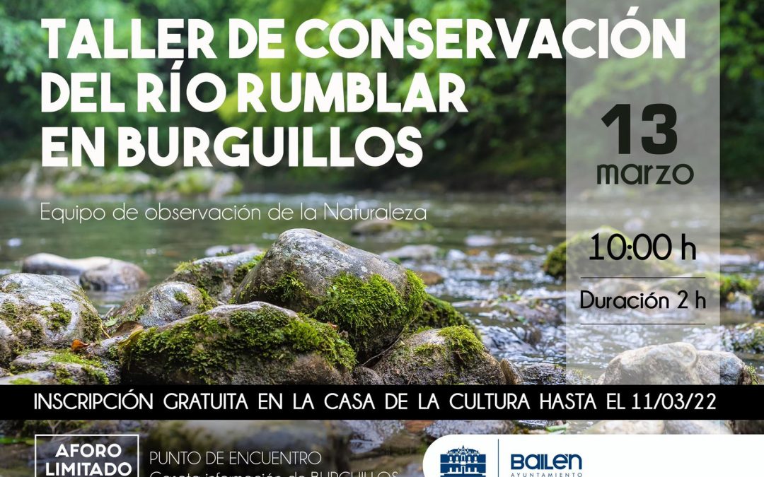 Abierta inscripción para taller de conservación del río Rumblar, en la Dehesa de Burguillos
