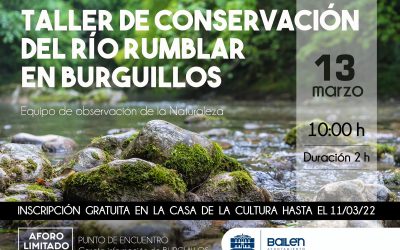 Abierta inscripción para taller de conservación del río Rumblar, en la Dehesa de Burguillos