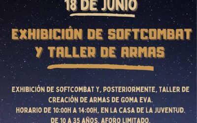 Juventud pone en marcha un taller de softcombat y creación de armas de goma eva