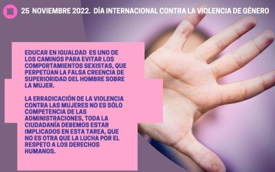Amplio programa de actividades para sensibilizar en el Día Internacional contra la Violencia hacia las Mujeres