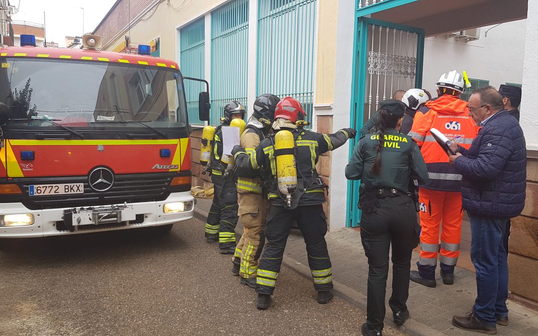 Simulacro de emergencia en el Colegio Sagrado Corazón de Bailén