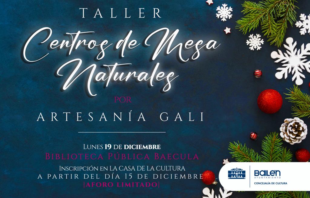 Taller de Centros de Mesa Naturales en la Biblioteca Municipal Baécula