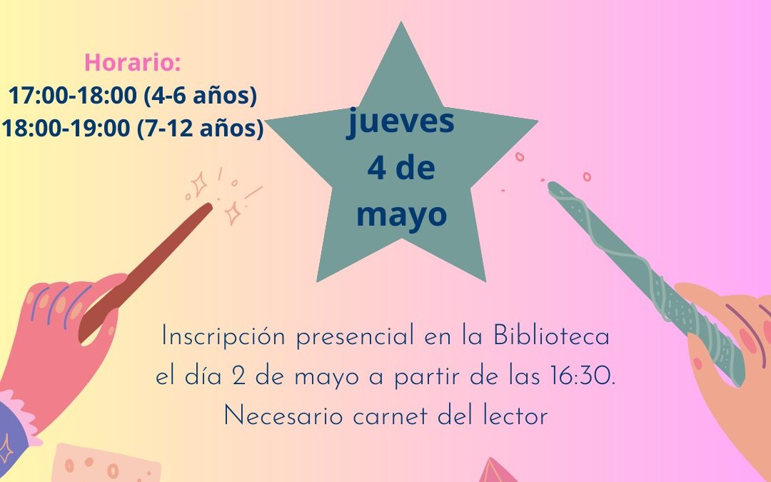 Taller “Crea tu varita” en la Biblioteca Municipal Baécula