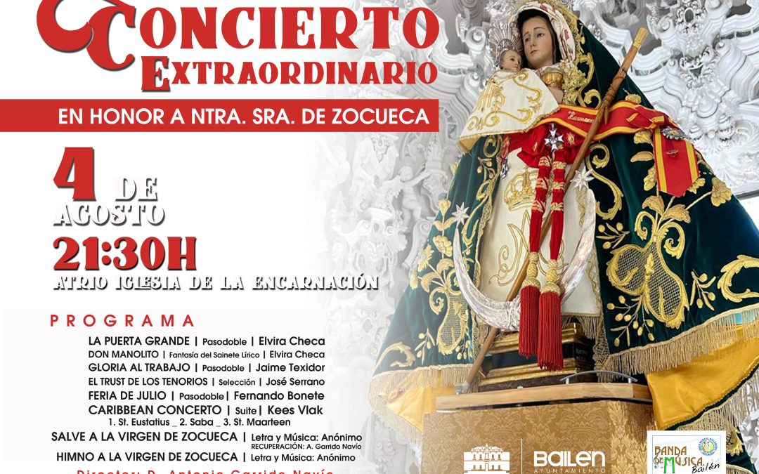 CONCIERTO EN HONOR A LA VIRGEN DE ZOCUECA EN LA VÍSPERA DE SU FESTIVIDAD