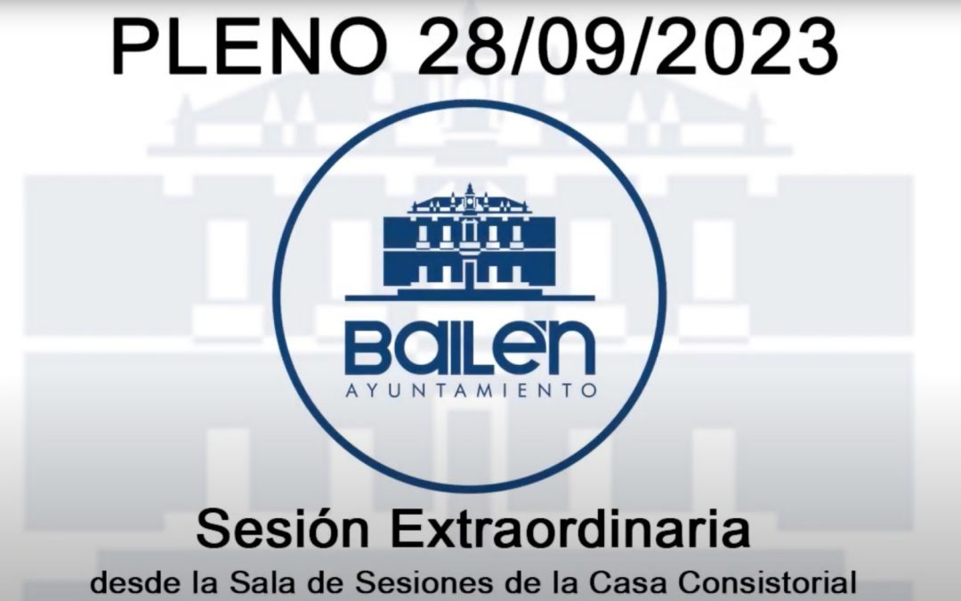Puntos aprobados en el pleno celebrado en el Ayuntamiento de Bailén