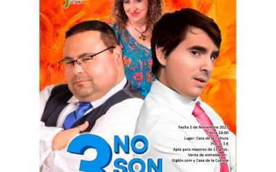 “3 No son multitud” Una comedia para la tarde del domingo en la Casa de la Cultura