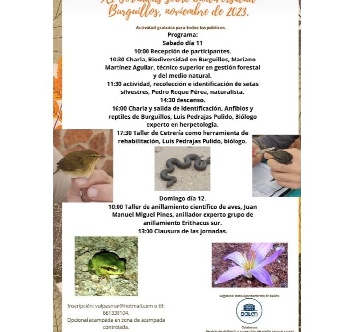 XI Jornadas sobre biodiversidad en Burguillos