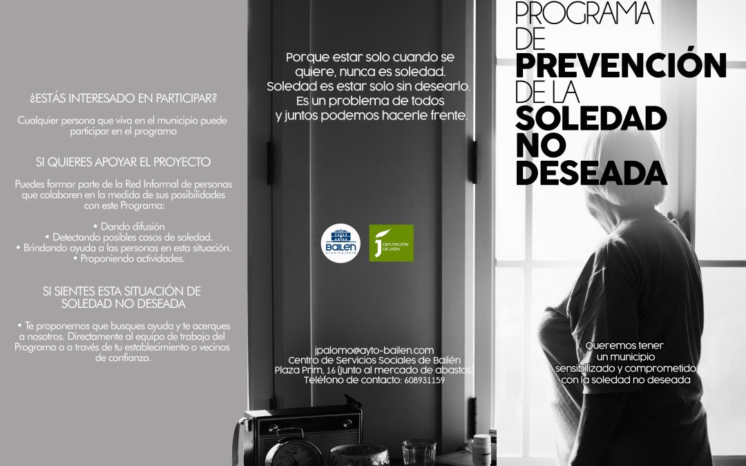 Continua el Programa de Prevención de la Soledad No Deseada por cuarto año consecutivo