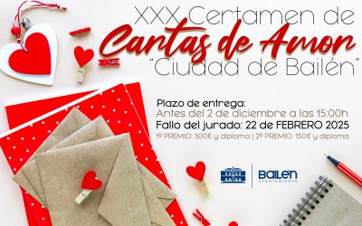 Abierto el plazo para participar en el certamen de Cartas de Amor 2025