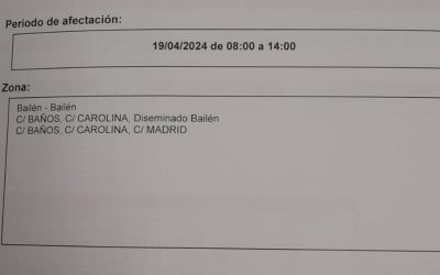 Avisos de cortes de ENDESA