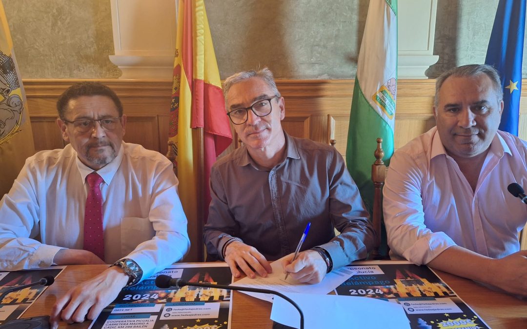 Firmado el convenio para la celebración del Campeonato de Andalucía de Ajedrez Rápido y Relámpago en Bailén