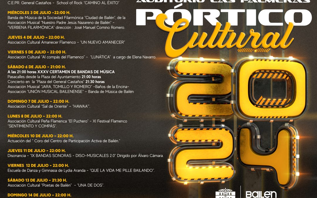 Comienza el Pórtico Cultural con 12 días de actuaciones de grupos y colectivos locales