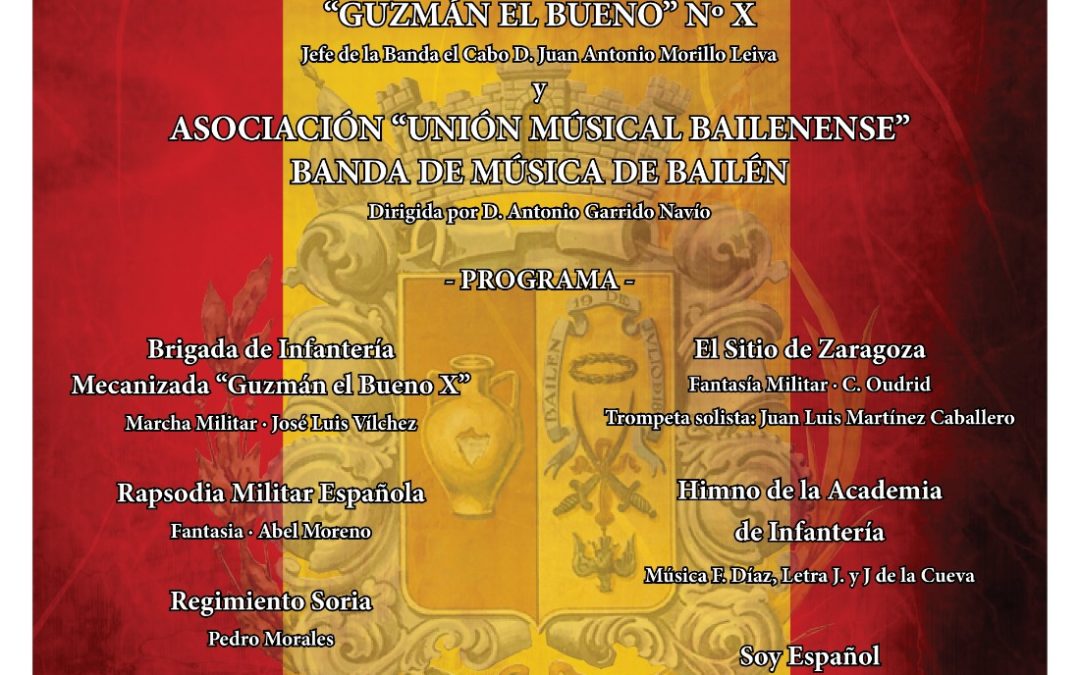 El 19 de julio se celebra el Concierto Extraordinario de Música Militar en la calle Zarco del Valle