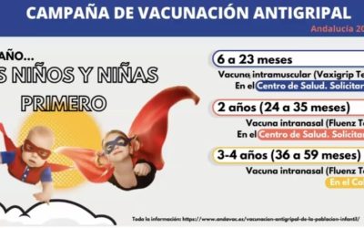 Campaña de vacunación antigripal para niñas y niños