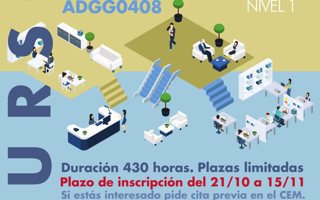 Nuevo curso gratuito de Operaciones Auxiliares de Servicios Administrativos y Generales para desempleados