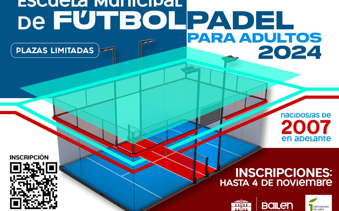 Abierto el plazo de inscripción de la Escuela Municipal de Fútbolpadel para adultos