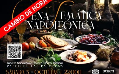 Cambio de hora de la Cena Temática Napoleónica