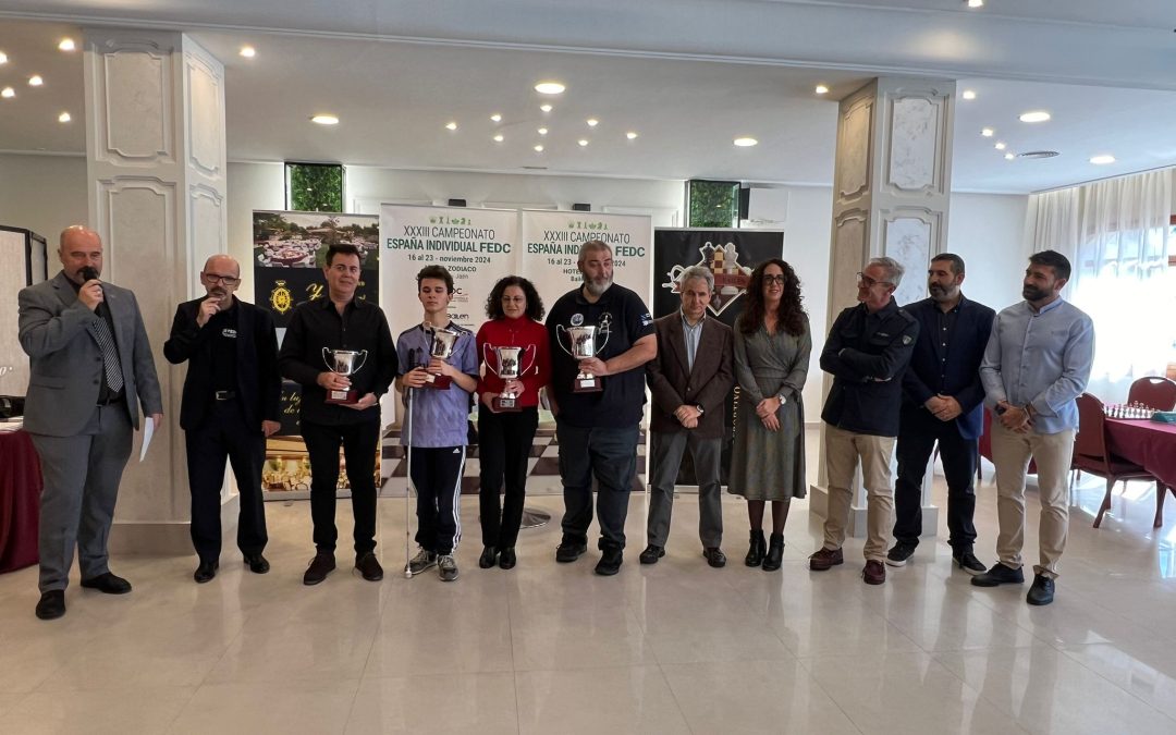 David Fernández y Esmeralda Sánchez ganadores del Campeonato de España Individual de Ajedrez para Ciegos