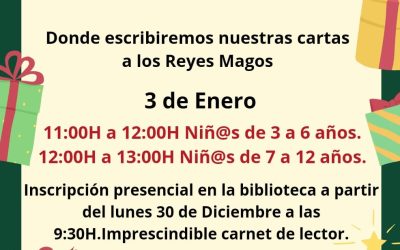 Abierto el plazo de inscripción para el Taller ‘Queridos Reyes Magos’