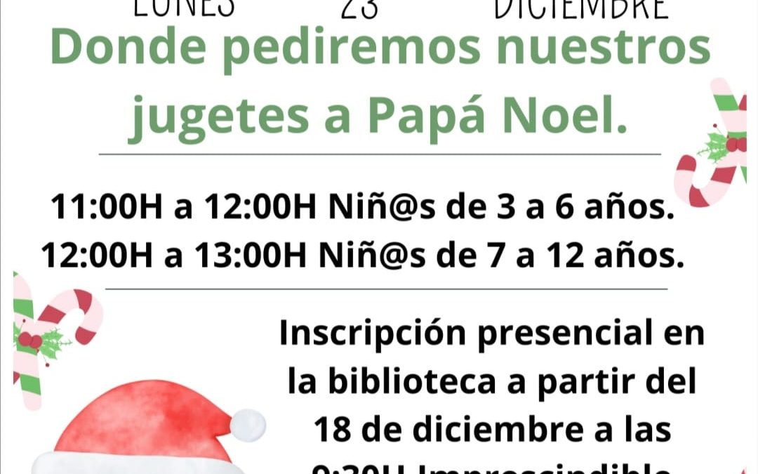 Abierto el plazo de inscripción para el Taller ‘Cartas a Papá Noel’