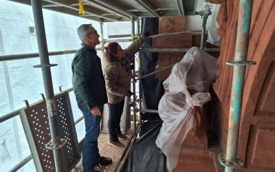 Los trabajos en la Iglesia de la Encarnación arrojan formas y fechas sobre restauraciones realizadas en el siglo XIX