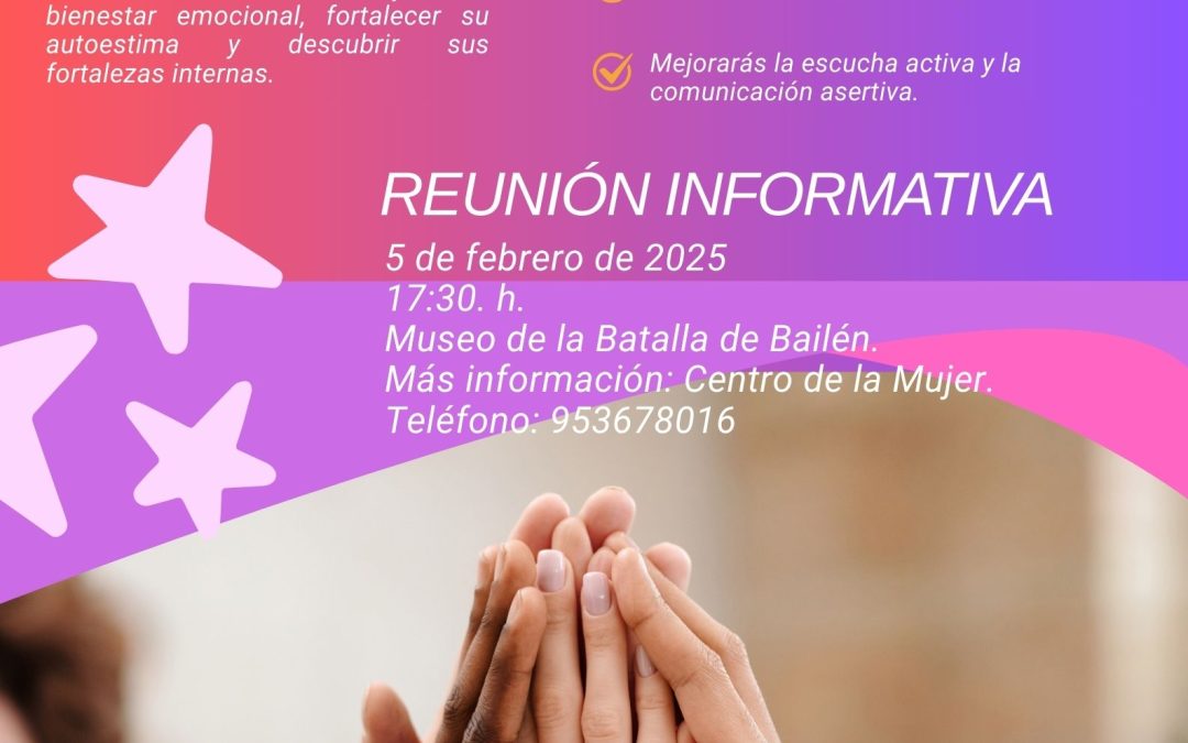 Organizado el Taller de Psicología para Mujeres ‘Conectando contigo’