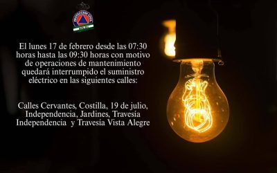 Aviso de Endesa sobre interrupción de suministro eléctrico por trabajos de mantenimiento en Bailén