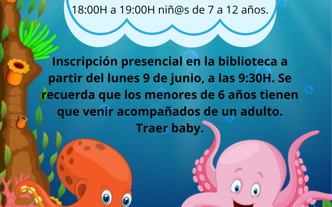 Pulpo Aventura, el nuevo taller infantil en la Biblioteca Municipal de Bailén