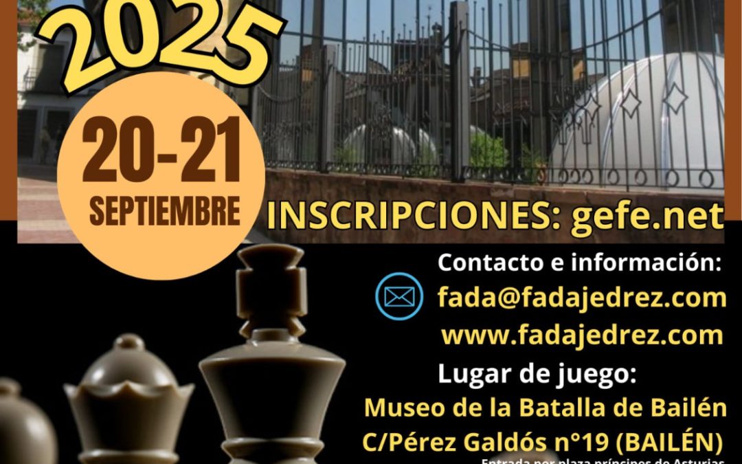 Bailén será sede de dos importantes campeonatos de ajedrez