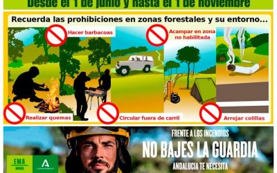 Ampliadas las restricciones por riesgo “extremo” de incendios hasta el 1 de noviembre